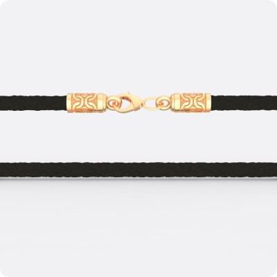 Шнур из полиэфирного шелка с Золотыми концевиками (4мм) Арт.-2718-01